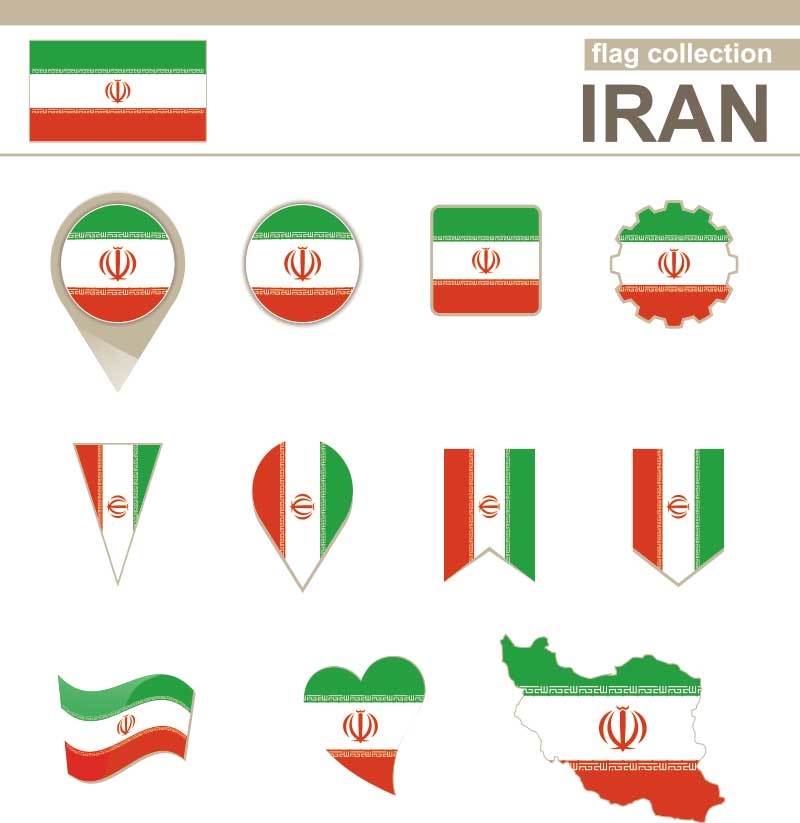 وکتور-پرچم-ایران-دایره-مربع