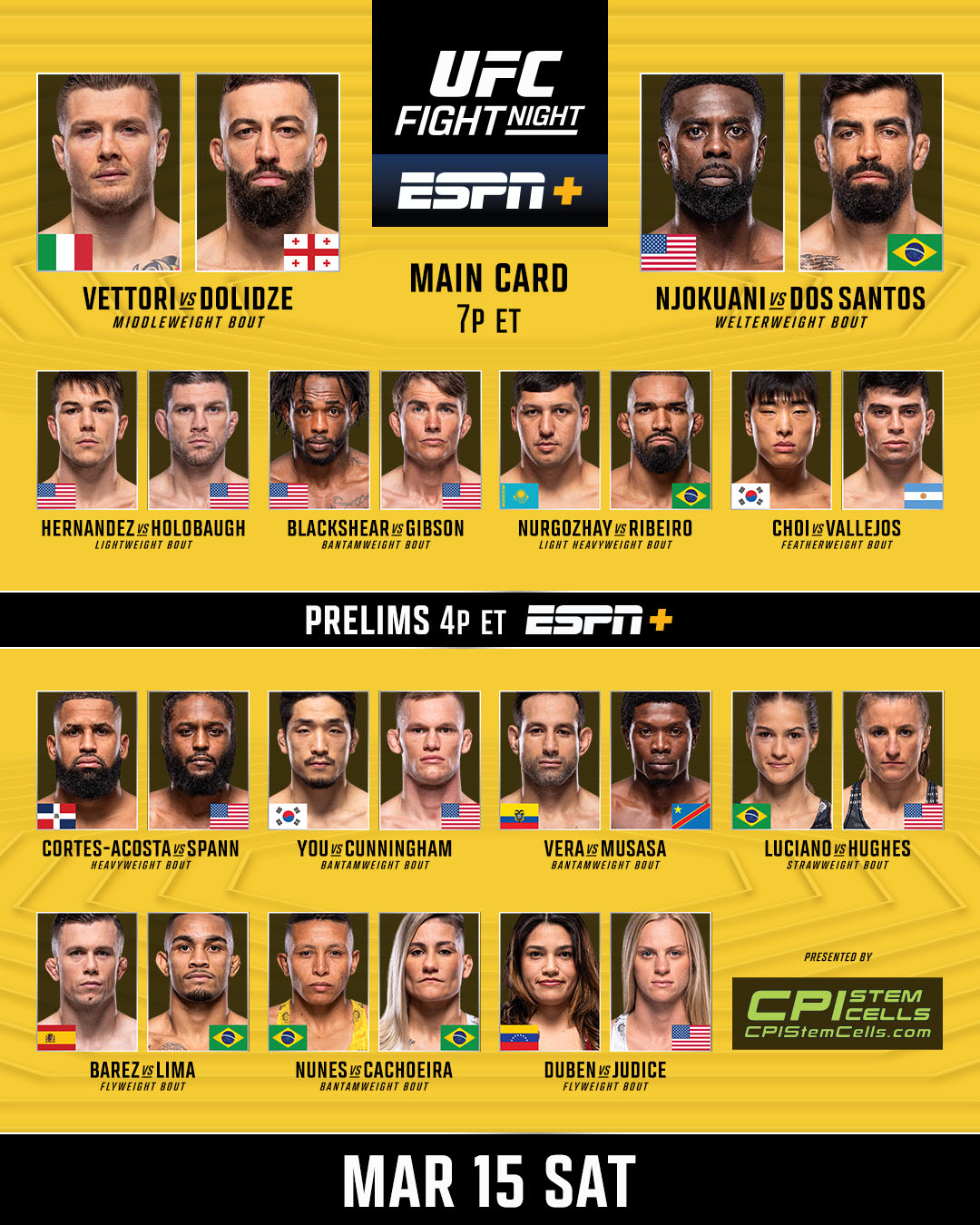 پخش زنده اختصاصی رویداد :   UFC Fight Night: Vettori vs. Dolidze 2 |مختص کاربران ویژه و طلایی