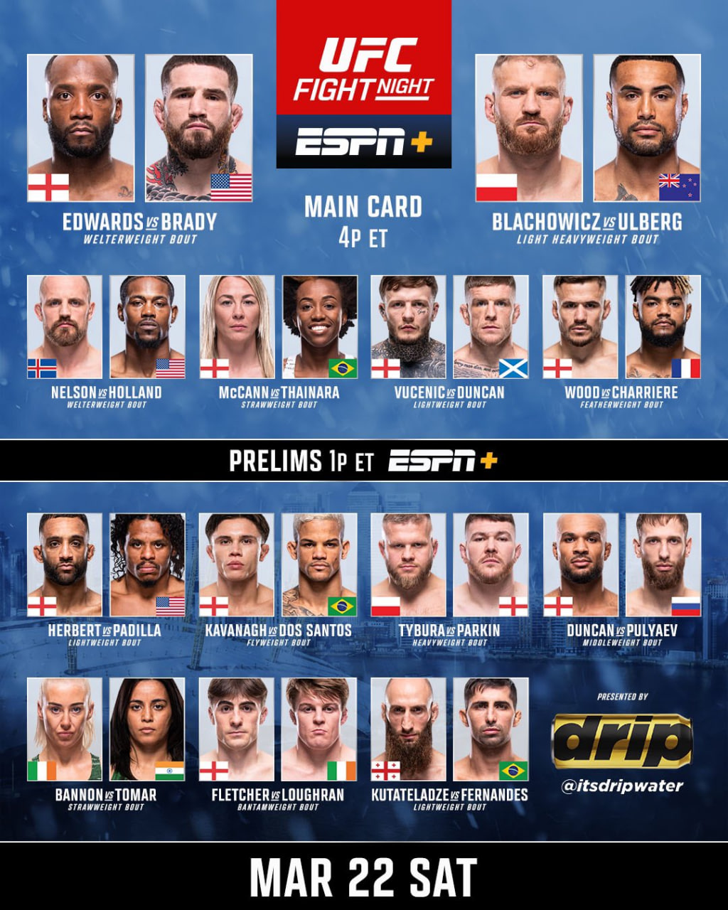 پخش زنده اختصاصی رویداد :   UFC Fight Night 255 - Edwards vs. Brady |مختص کاربران ویژه و طلایی
