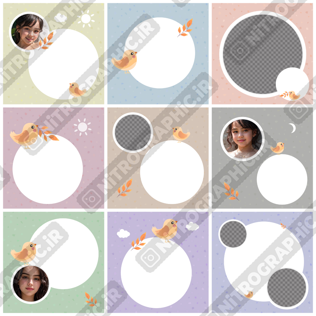 عکس پرنده عکسهای پرندگان کیوت بامزه زرد نارنجی رنگ برگ درخت فصل پاییز خزان