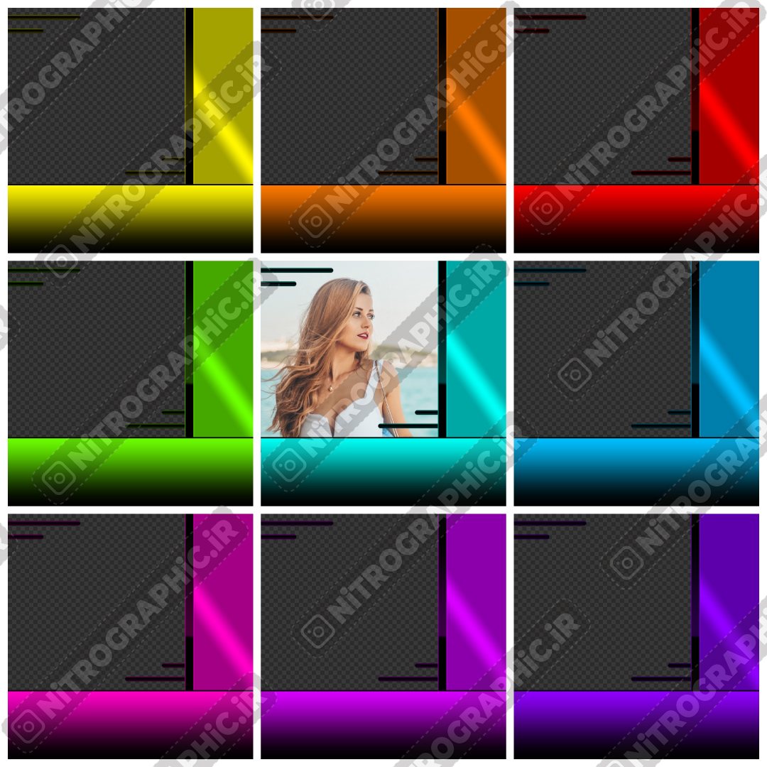 طرح گرافیکی آبی رنگ زرد قرمز نارنجی سبز صورتی بنفش یاسی سرخابی نیلی