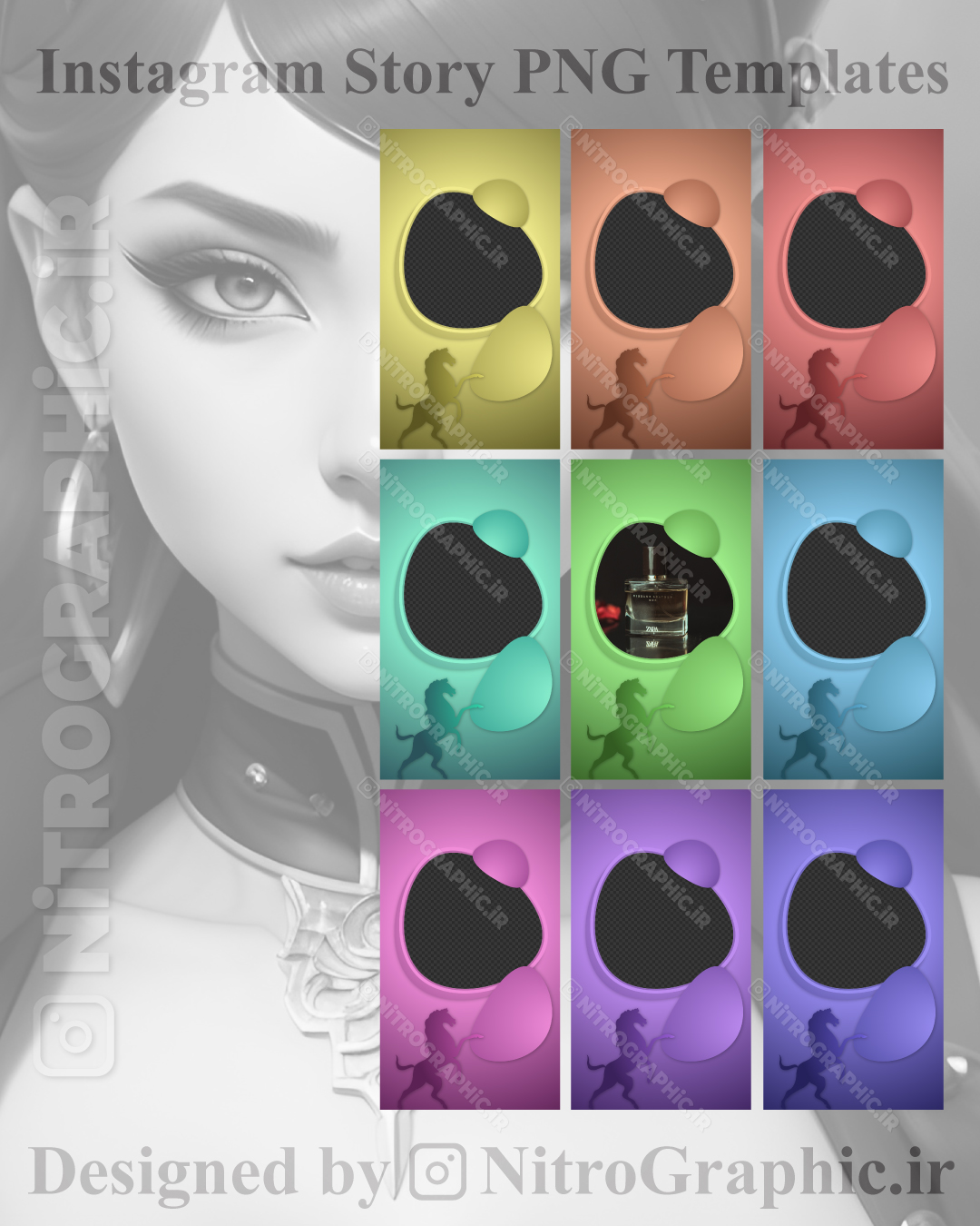 لوگوی اسب طرح های گیمینگ طرحهای خاص جذاب کاورهای فانتزی زیبا