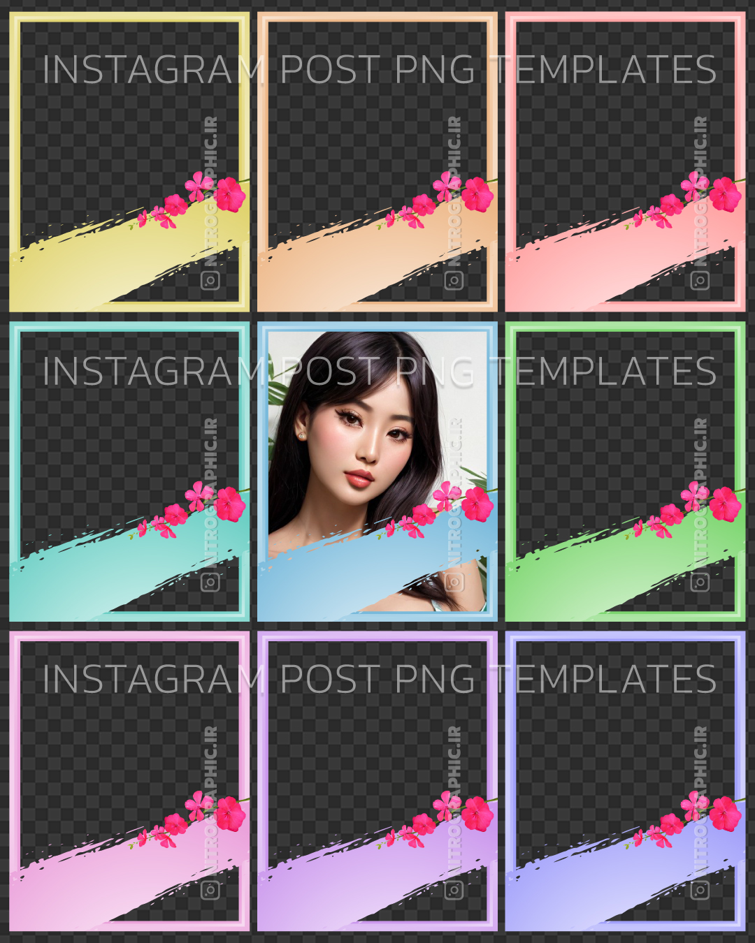 طرحای دخترانه کیوت بانمک گلهای صورتی قرمز گل های بهاری عکس های زیبا برای اینستا