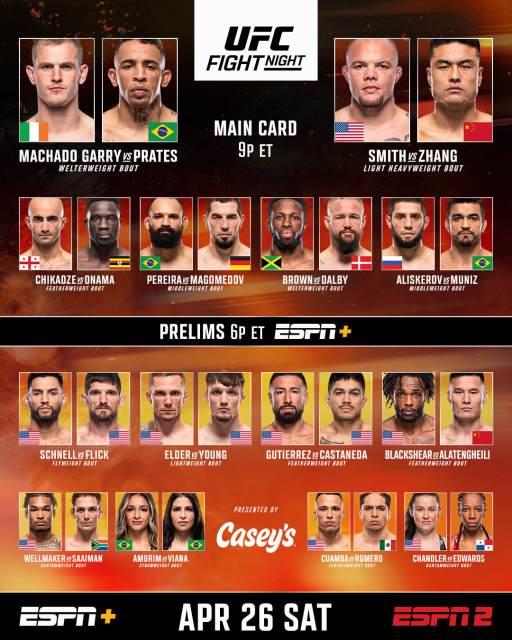 پخش زنده اختصاصی رویداد :  UFC on ESPN: Machado Garry vs. Prates |مختص کاربران ویژه و طلایی