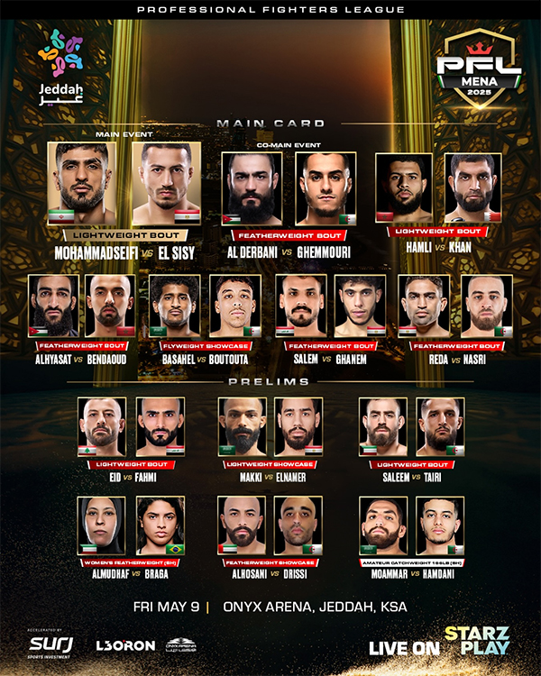 دانلود رویداد ام ام ای :   PFL MENA 1 2025: Mohammadseifi vs. El Sisy