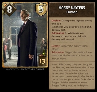 Harry Waters In Bruges Gwent Card - Gwent Cinema