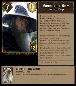 Gandalf Lord of the Rings Cinema Gwent Card